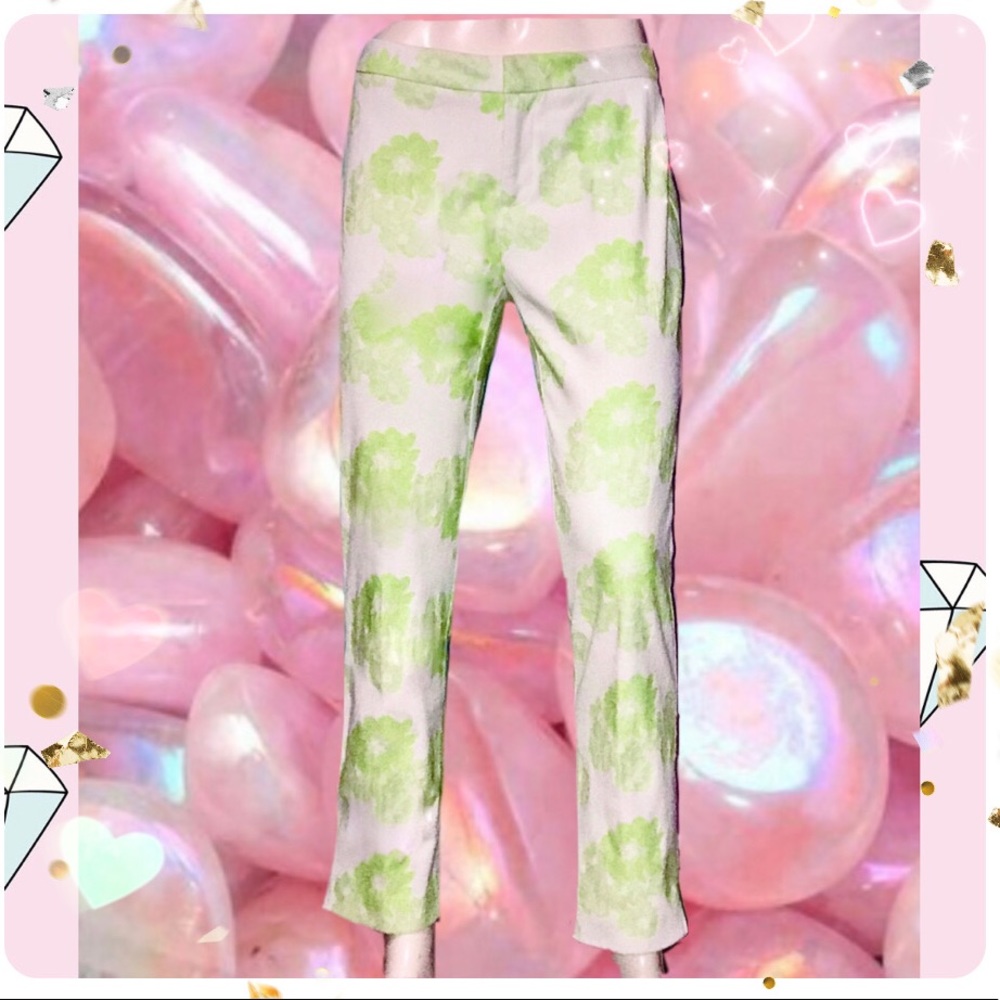 Vibrant Floral Dress Pants/ size (4) !!